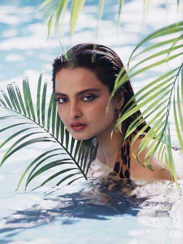 latest Rekha images from magazine photoshoot