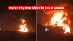 Scene of tragic accident where Indian pilgrims were Dead in Saudi Arabia near Madinah
