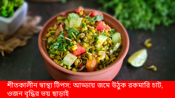 শীতকালীন স্বাস্থ্য টিপস অনুযায়ী স্বাস্থ্যকর ক্রিস্পি ছোলা, টিকিয়া-ঘুগনি ও মুগের চাটের ছবি