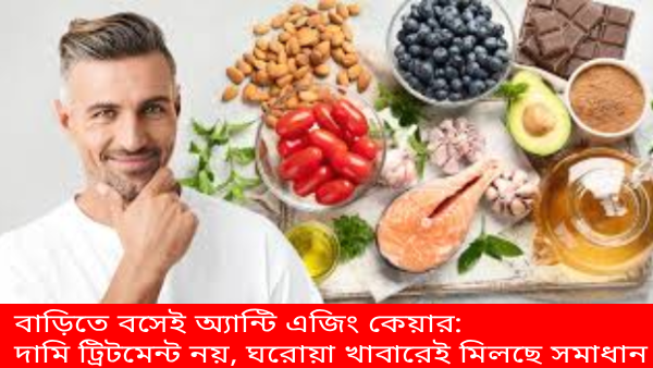 বাড়িতে বসেই অ্যান্টি এজিং কেয়ার – ঘরোয়া খাবারে ত্বকের যত্ন